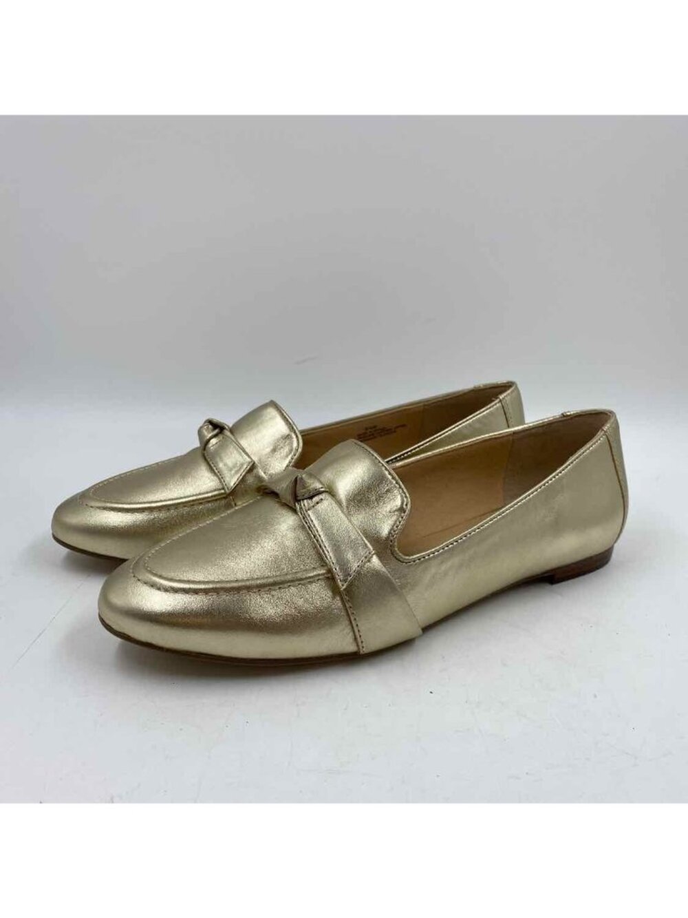 Talbots Leather loafers Women's Shoe Size 9.5 Gold Metallic Flats